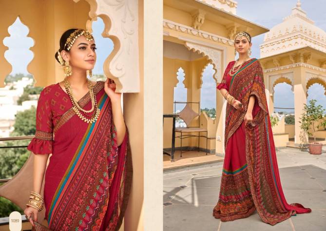 Saroj Gorgeous 4 Casual Daily Wear Georgette Printed Stylish  Saree Collection